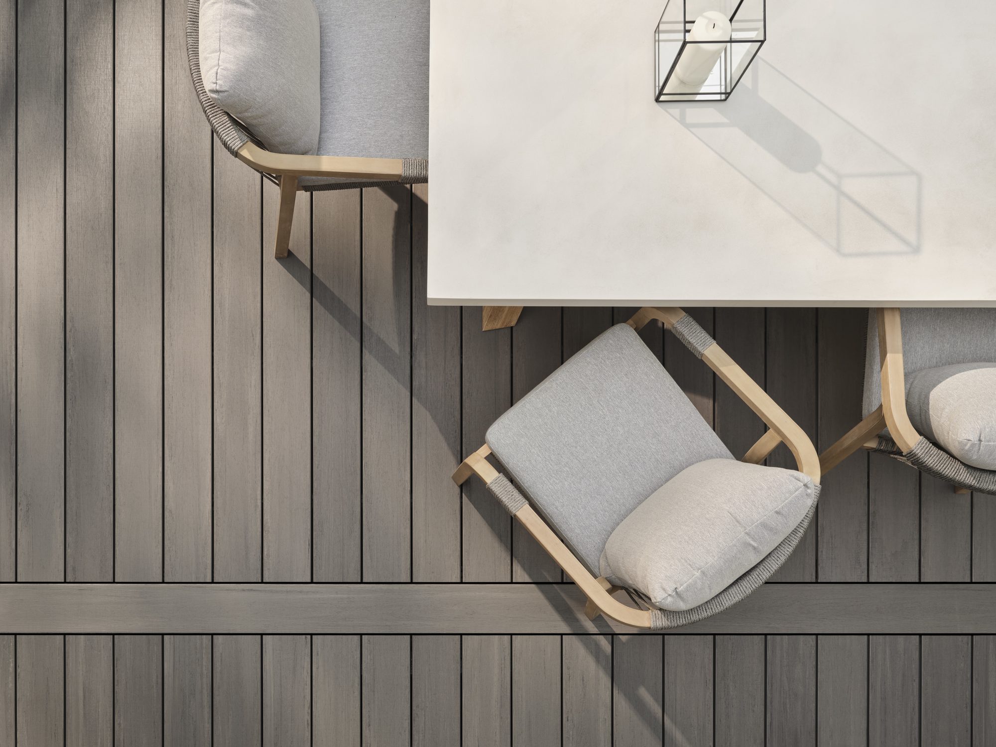 Overhead close-up of TimberTech CastleGate Landmark Collection deck boards