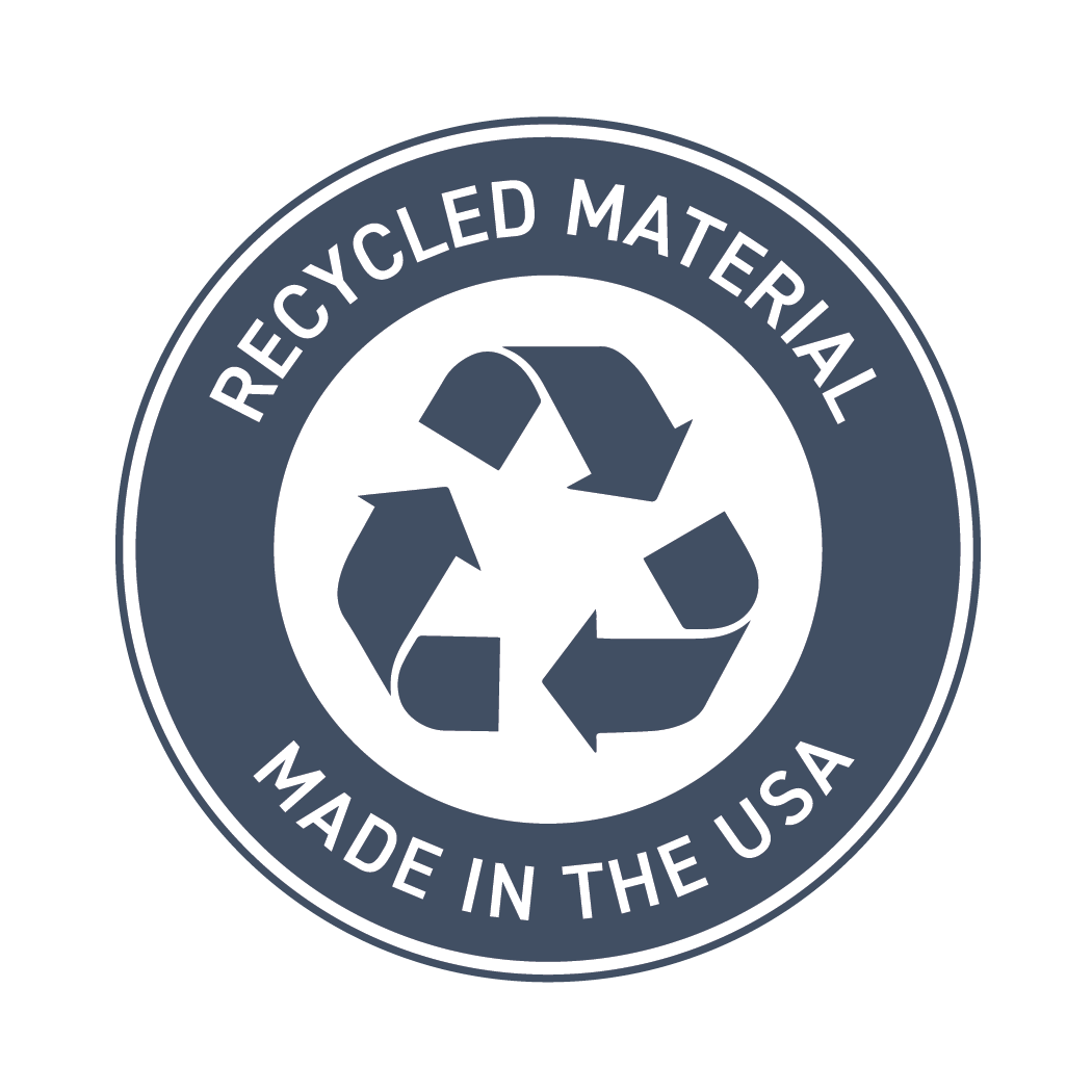 TimberTech recycled material, made in the USA badge